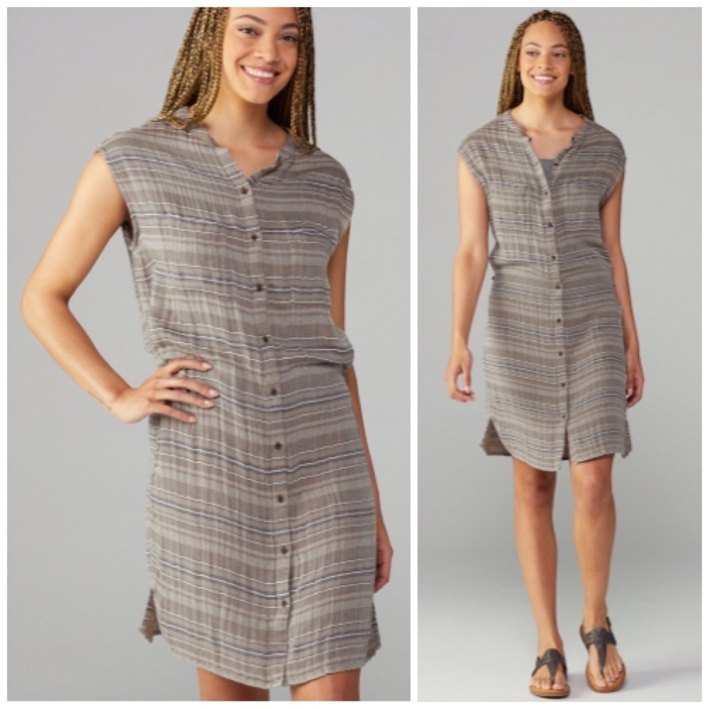 30 for $30! SALE Prana Buenos Dias Button Down Organic Cotton Dress